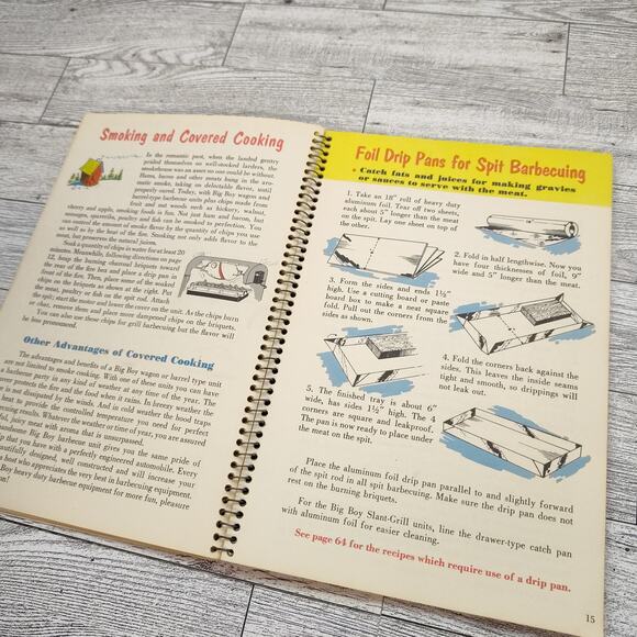 Big Boy Barbecue Book Vtg 1960 Shows How Easy To Cook on a Spit & Grill Cookbook - Picture 10 of 16